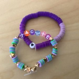 “Jackie” bracelet with matching heart bracelet